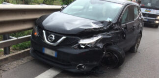 Auto fuori strada sulla SS16: un ferito in codice giallo
