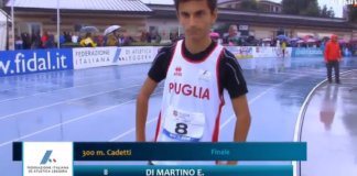 Atletica, a Rieti l’atleta tranese Enrico Di Martino è vice campione italiano