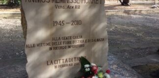 Giorno del ricordo, una corona per ricordare le vittime delle foibe nella villa comunale