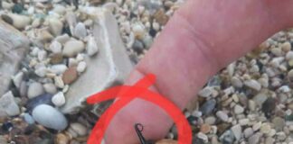 Scoglio di Frisio, chiodi e pericoli sulla spiaggia