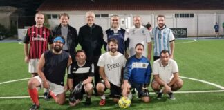 I primi passi della squadra di calcio dei presbiteri dell’Arcidiocesi di Trani