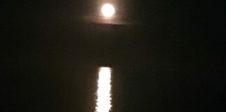 Sembra un ufo, è la (spettacolare) luna sul mare a Trani