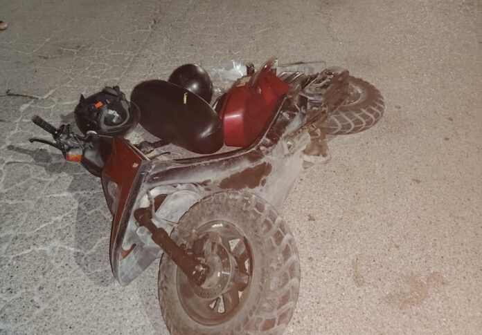 incidente moto a terra buca via paolo borsellino trani